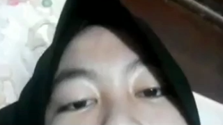 OmeTv Jilbab Hitam Polos Toket Putih Mulus Sange Nurut banget